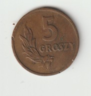 PRL 5 groszy 1949 ladny stan z obiegu braz