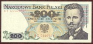 200 zł. 1982 r. ser. BZ UNC PIĘKNY - RZADKOŚĆ !!!!!!!!!