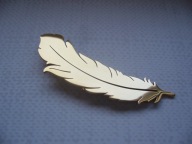 BROSZKA PIÓRO PIÓRKO ZŁOTA STAL SZLACHETNA