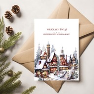 Kartka Świąteczna Bożonarodzeniowa – Boże Narodzenie – 'Miasteczko'