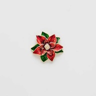 Magnes świąteczny gwiazda betlejemska z cyrkoniami Glamour kwiat home &