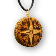 „Róża wiatrów” - naszyjnik dla poszukiwaczy dróg - pirografia, Dzień Matki