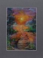 Pastel pt. Mazurski zachód słońca