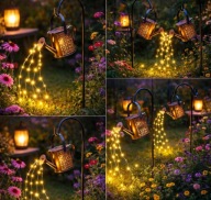 LAMPA SOLARNA LED OGRODOWA KONEWKA DO OGRODU WBIJANA CZUJNIK ZMIERZCHU