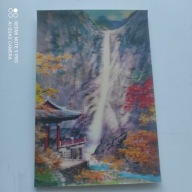 POCZTÓWKA TRÓJWYMIAROWA WODOSPAD KURYONG GÓRZE KUMGANG