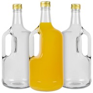 5x Butelka szklana GALON UCHO 1,75L DAMA NA WINO WHISKY WÓDKĘ GRUBE SZKŁO