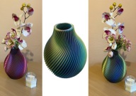 WAZON NA KWIATY SUCHE PLASTIKOWY 20CM NIETŁUKĄCY WIELOKOLOROWY DEKORACYJNY