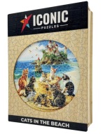 Puzzle Iconic Puzzles - Kocięta morskie 350 szt. Drewniane 14+