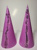 STOŻEK WOLNOSTOJĄCA ŚWIECA GEOMETRYCZNA Z WOSKU SOJOWEGO HANDMADE