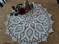 Obrus serwetka serwetki szydełkowe rękodzieło misterne cacko śr60