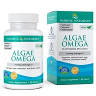 Nordic Kwasy Tłuszczowe EPA DHA Algae Omega 715 mg Omega-3 z Alg 60kap Vege