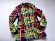 UPLANDER WEŁNIANY PŁASZCZYK KOLOROWA KRATKA 40