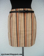 Spódnica ołówkowa brązowa sztruks roz 38 kieszenie