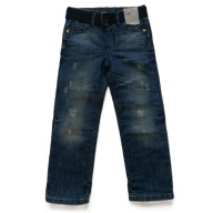 Denim Co. spodnie jeansowe z paskiem SLIM 110 cm