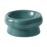 Ceramiczna designerska miska dla psa kota podwyższona zielona 180ml