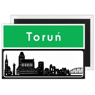 MAGNES TURYSTYCZNY Z PANORAMĄ Toruń na lodówkę NAZWA MIASTA WSI PAMIĄTKA