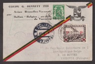 1936 Balon Belgica Fi 20a kartka z paskiem
