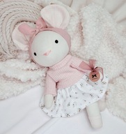 Lalka tilda szmacianka przytulanka Myszka maskotka handmade 38cm rękodzieło