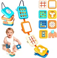 KOSTKA SENSORYCZNA MONTESSORI 8W1 ZABAWKA EDUKACYJNA PREZENT DLA NIEMOWLĄT