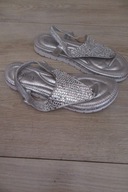 GLOSSY SANDAŁKI SREBRNE ROZM 39