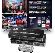 4x1 HDMI Multiviewer Switch Box 4K 30Hz BolAAzuL HDMI Quad Screen Splitter