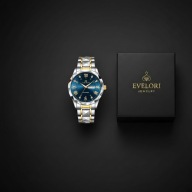 Elegancki Zegarek Męski VAVA VOOM Złoto Srebrny STAL