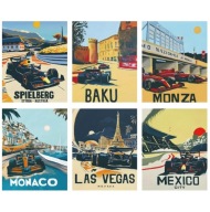 „Podróż po Torach" – Dekoracyjne Plakaty F1