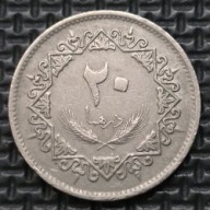LIBIA [1684]*20 dirhamów 1975 Herb Orzeł (heraldyka), rośliny kłosy