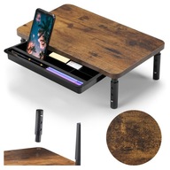 PODSTAWKA POD MONITOR LAPTOP PÓŁKA Z SZUFLADĄ NA BIURKO REGULOWANA WYSOKOŚĆ