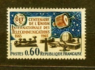 FRANCJA** 100 lecie UIT , satelita Mi 1510