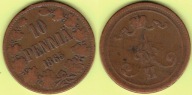 10 PENNIA 1865 r. OKUPACJA FINLANDII