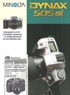 Katalog Prospekt Minolta Dynax 505si 10 stron 1998 rok D