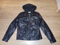 Kurtka skórzana z kapturem H&M 152cm
