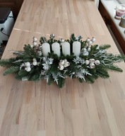 stroik bożonarodzeniowy, dekoracja świąteczna na stół