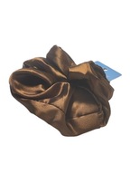 DUŻA SATYNOWA GUMKA DO WŁOSÓW CIEMNO BRĄZOWA