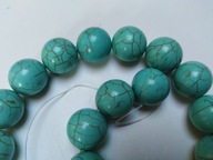 H5- TURKUS - kula - 10mm - sznur - 18 sztuk