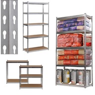 REGAŁ METALOWY NITOWY GARAŻOWY MAGAZYNOWY SOLIDNY 5X265 KG 180X90X40CM