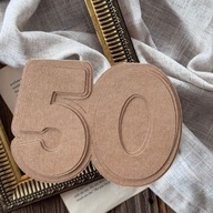 Baza do kartki 50 – papier kraft – zestaw handmade – prezent urodziny