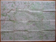 Kolorowa mapa Polski (Prusy Wschodnie) z okresu I Wojny Światowej ok. 1915