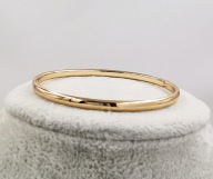 72966 BRANSOLETKA 18K POZŁACANA 60/4 MM bangle sztywna