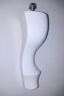 15 CM NOGA NÓŻKA NOGI MEBLOWA DREWNIANA BUK LUDWIK WYS 15 CM BIAŁA + ŚRUBA