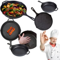 PATELNIA TRADYCYJNA HAGE 26 CM ŻELIWNA , INDUKCJA GAZ ,GŁĘBOKA WALENTYNKI