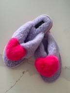 Marlin Monroe kapcie japonki motyw serce Wkładka 24cm / 37,5