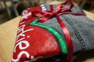 Kurtka jeansowa z autorskim malunkiem WOŚP