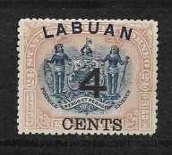 Labuan x J278 marynistyka MH VF 27funtów przegięcie