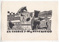 EX LIBRIS J. MANIECKI SZACHY RYLEC PALETA KOT CERAMIKA