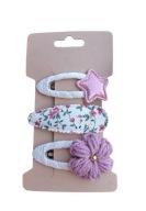 Spinki do włosów dla niemowląt dziewczynek szydełkowy kwiatek 3 szt.