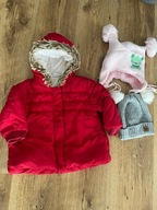 Kurtka zimowa r 92 + czapki