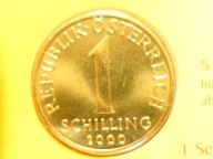 3A-32 Austria 2000 1 szyling schilling z zestawu menniczego