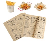 PAPIER DO PIECZENIA 100 ARKUSZY 25x25 BURGER KANAPKI TŁUSZCZ ANTYPOŚLIZGOWY